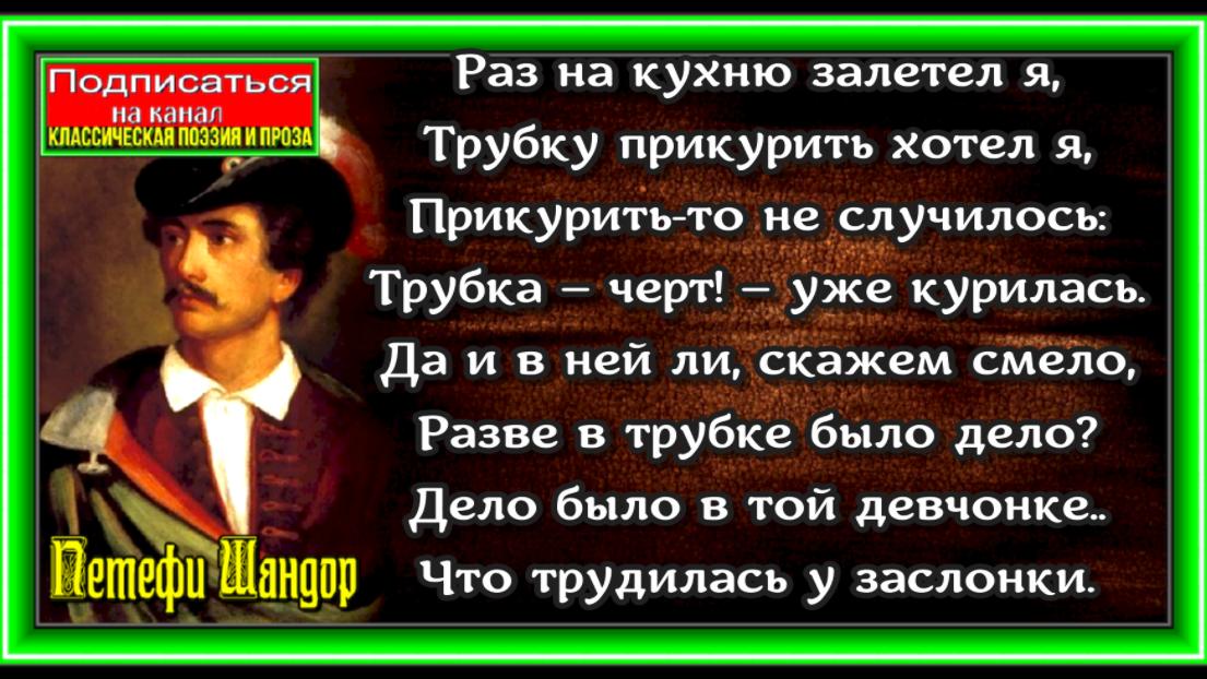 Раз на кухню залетел я ,Петефи Шандор , Зарубежная Поэзия ,читает Павел Беседин