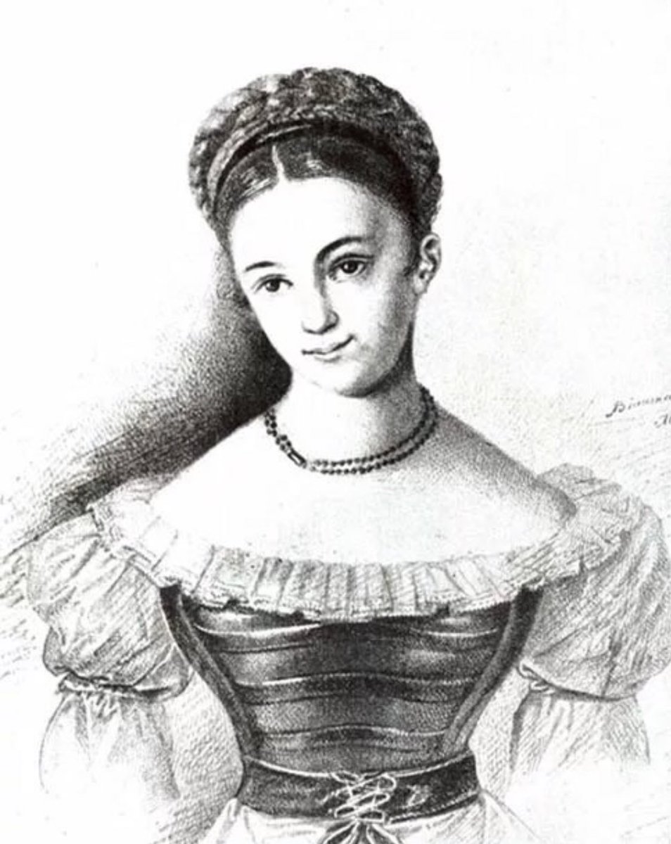 Портрет Каролины Яниш работы В. Ф. Бинемана (1820-е гг.)